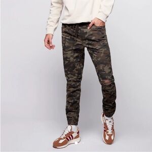 Dnm Works Camo Distressed Joggers
